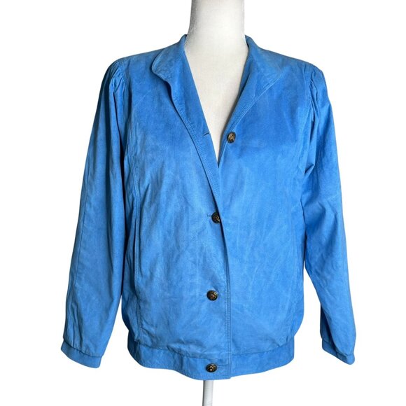 Vintage 80s Da-Rue Of California Womens Blue Jacket Size 6 USA Lightweight - Picture 1 of 8